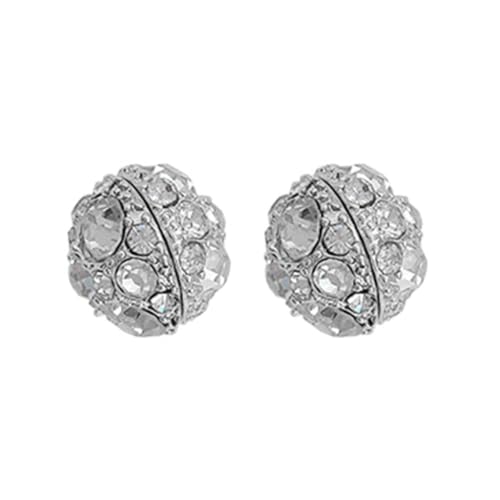 Magnetischer runder eingelegter Zirkon-Ohrring, kein Piercing, starker Magnet, Ohrclip, Modeschmuck, Magnetisch von YUGSHNKFC