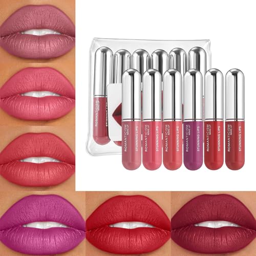 Matte Flüssige Lippenstift Set 6 Teile Tragen Wasserdichte Formeln Nicht Stick Tasse Lipgloss Für Frauen Valentinstag Geschenk von YUGSHNKFC