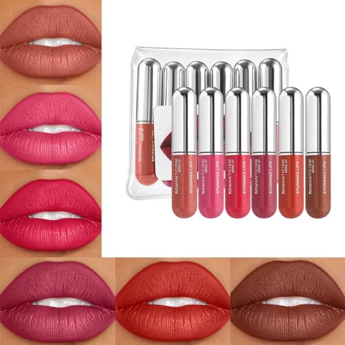 Matte Flüssige Lippenstift Set 6 Teile Tragen Wasserdichte Formeln Nicht Stick Tasse Lipgloss Für Frauen Valentinstag Geschenk von YUGSHNKFC