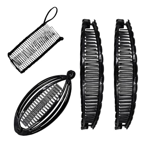 Mehrzweck-Haarstyling-Bananen-Clip-Set mit 4 Stück, für modische Hochsteckfrisuren und bequeme Frisuren für verschiedene Anlässe von YUGSHNKFC