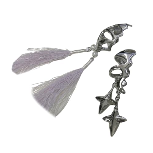 Moderne Quasten Clip Ohrringe Nicht Durchdringende Ohrmanschette Legierung Textur Styles Accessoire Geeignet Für Partys Und Hochzeiten Multifauntaler Schmuck von YUGSHNKFC