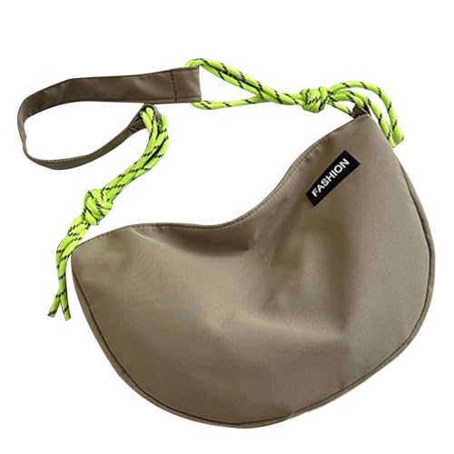 Moderner Geflochtener Seilmondform Crossbody Body Solid Color Nylon Reißverschlüsse Schulterbeutel Für Alltägliche Essentielle Trendige Knödel Umhängetasche von YUGSHNKFC