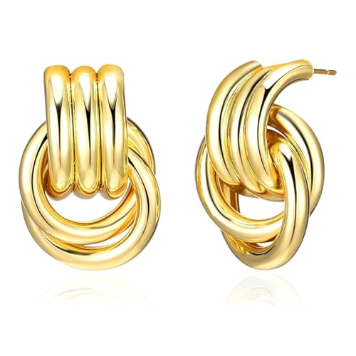 Modische Ohrstecker, bequeme Ohrringe, geometrischer Ohrschmuck, Messingstruktur, Ohrstecker, geeignet für den ganzen Tag, stilvoll, Einheitsgröße, Wie beschrieben, Wie beschrieben von YUGSHNKFC