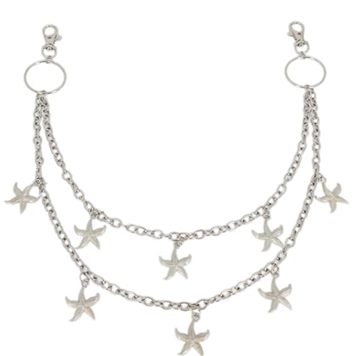 Modische Taillenkette mit fünfzackigem Stern, Hiphop-Tanz-Taillenkette, auffällig, Tasche, cooles Accessoire, Einheitsgröße, Wie beschrieben, Wie beschrieben von YUGSHNKFC