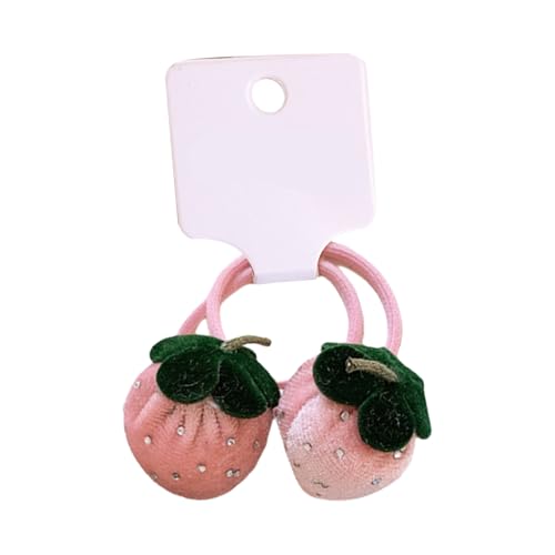 Modisches Plüsch-Erdbeer-Haar-Accessoire, elastisches Haarband, Haarteile zum Verschenken oder für den täglichen Gebrauch, verbessert das Gesamtbild von YUGSHNKFC