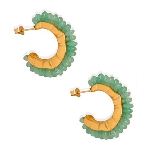 Multi Farb Ohrringe Naturalstein Vintage Ästhetik Geeignet Für Passende Einzigartige Und Elegante Looks Einzigartige Ohrringe von YUGSHNKFC