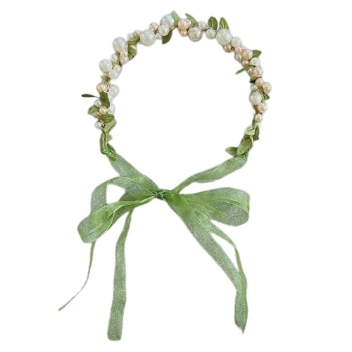 Perle/Blattform Stirnband Anpassung Größe Camping Fotografie Haar Reifen Temperament Hochzeit Party Kopfstück Für Kinder Haarband Frauen Haarband Mädchen Hochzeit Stirnband von YUGSHNKFC