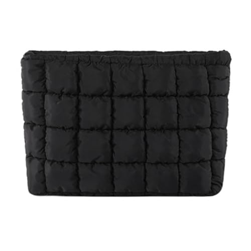 Praktische Nylon-Kosmetiktasche und Make-up-Halter für Damen für Pendler und gesellschaftliche Veranstaltungen, mit reichlich Stauraum für Damen, Schwarz , Mass Beauty von YUGSHNKFC