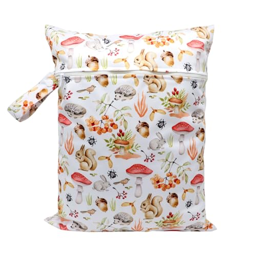 Praktische Und Dauerhafte Babywickelbeutel Wasserdichtes Nasse Trocken Windel Mit Reißverschlüssen Für Geschäftige Mütter Langlebiger Kinderwagen Carry Pack Travel Outdoor Nassspeicherbeutel von YUGSHNKFC