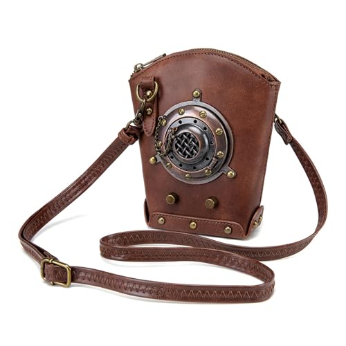Punk Styles Ladies Crossbody Geldbörse Vintage Leder Umhängetasche Mit Verstellbarem Riemen Für Reiseeinkäufe Und Täglichen Gebrauch von YUGSHNKFC