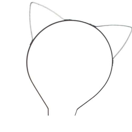 Raffiniertes Kopfband aus Legierung, Skelett, Katzenohren, Kopfband, Rahmen für handgefertigte einfachere Dekoration, einfach zu bedienende Stirnbänder, Basis-Set von YUGSHNKFC