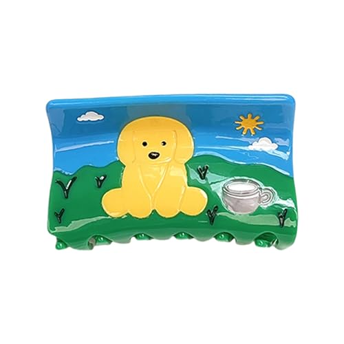 Rechteckige Hunde-Haarspange für kurzes, langes Haar, Welpenliebhaber, Frauen und Mädchen, modische Haarnadel, stilvolles Haar-Accessoire von YUGSHNKFC