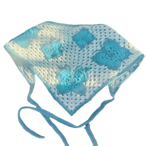 Schmetterlings-Haarband, Kopftuch, handgefertigt, elegant, bunt, gestrickt von YUGSHNKFC