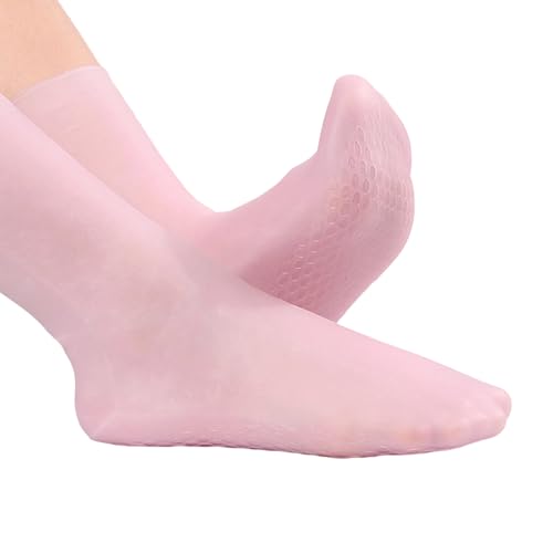 Silikon Feuchtigkeits Socken Für Trockene Füße 1 Paar Anti Schlupf Absatz Hochdehnungsdesign Für Männer Und Frauen Pedikürepflege von YUGSHNKFC
