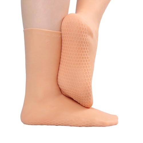 Silikon Feuchtigkeits Socken Für Trockene Füße 1 Paar Anti Schlupf Absatz Hochdehnungsdesign Für Männer Und Frauen Pedikürepflege von YUGSHNKFC