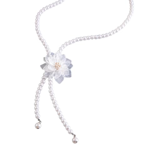 Stilvolle Frauenblumenhalskette Imitation Perlengürtel Taillenkette Für Tägliche Pendelabendpartys Oder Dates Modische Frauengürtel von YUGSHNKFC