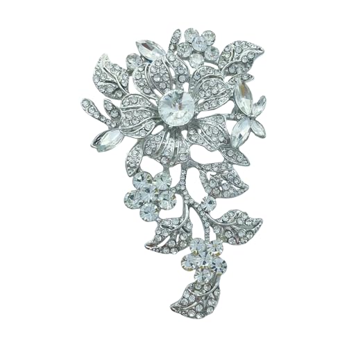 Stilvolle Kristalle Brosche Retro Stile Schmuck Mit Komplizierten Designs Robuster Legierungsmaterialien Ideale Geschenke Für Ihre Kristalle Blumenstift von YUGSHNKFC