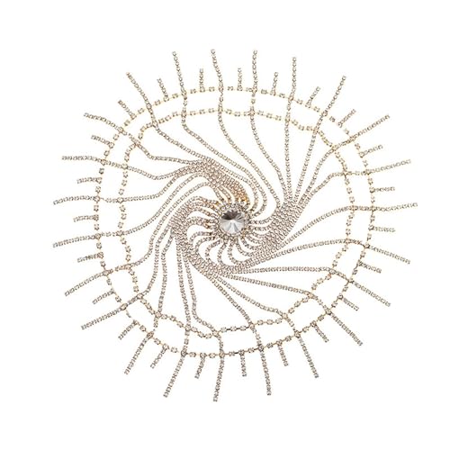 Strasssteine ​​Stirnband Brautdusche Haarchain Augenbrauen Frontlet Kopfkette Funkelnde Haarquasten Quasten von YUGSHNKFC