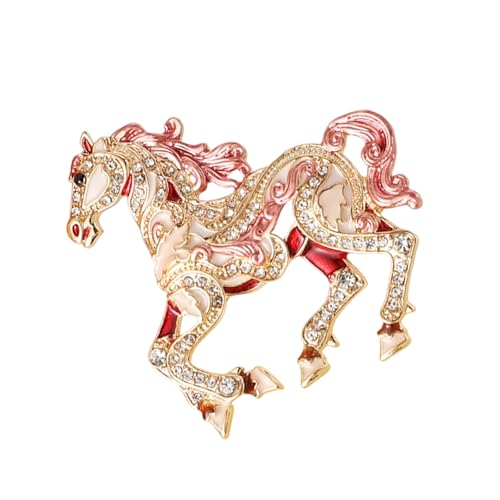 Traditionelle Chinesische Zodiacs Horse Brosche Legierung Handwerkskunst Für Empfindliche Hautgarderobe Alrovery Tierbrosch von YUGSHNKFC