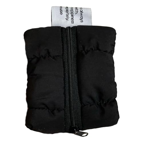 Tragbarer Kartenhalter mit Reißverschlüssen, Münzgeldbörse, gesteppt, kleine Geldbörse, täglich, wesentliche Kleingeldtasche für den täglichen Gebrauch, niedliche gesteppte Make-up-Tasche für Frauen von YUGSHNKFC