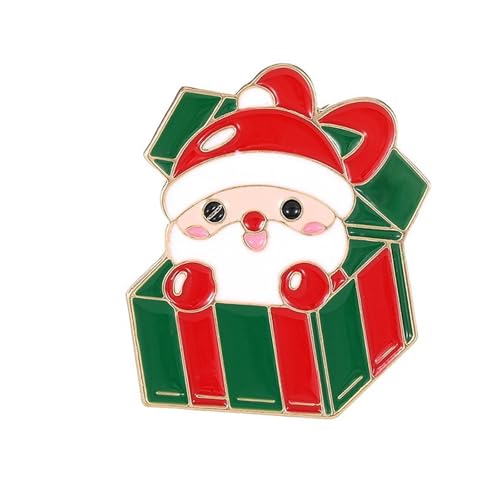Urlaub Fröhliche Santa Pin Alloy Weihnachtsbrosche Für Jacken Hüte Taschen Dekoration Wiederverwendbare Feste Saison Schmuck Geschenk Santa Brosche Geschenk von YUGSHNKFC