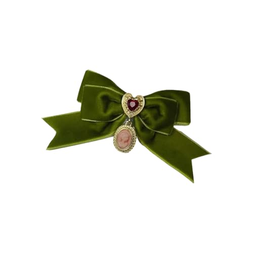 Velvets Bowknot Pin Mit Strasssteinen Herz Handgefertigt Bowtie Brosche Für Mode Enthusiasten Stilvoller Ausschnitt Accessoires Frauen Modeaccessoire von YUGSHNKFC