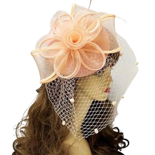 XIAHIOPT Damen Flapper Hut Fascinator Hut Party Haarnadel Pferderennen Kopfschmuck für Cocktailparty Maskerade Französische Pillbox Hut von YUGSHNKFC