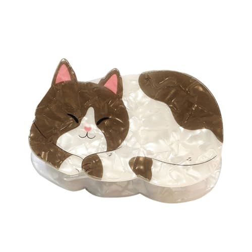 XIAHIOPT Haarklammern mit süßer Katze, rutschfest, starker Halt, Haarspangen, Kopfbedeckung, modisches Haarstyling-Zubehör XIAHIOPT Haarklammern mit süßer Katze, rutschfest, starker Halt, Haarspangen, Kopfbedeckung, modisches Haarstyling-Zubehör von YUGSHNKFC