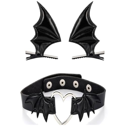 XIAHIOPT Haarspangen für Mädchen, Halloween, Cosplay, Teufelsflügel, Haarnadel, Kopfbedeckung, Punk, Haarschmuck, einzigartige schwarze Kopfbedeckung XIAHIOPT Haarspangen für Mädchen, Halloween, Cosplay, Teufelsflügel, Haarnadel, Kopfbedeckung, Punk, Haarschmuck, einzigartige schwarze Kopfbedeckung von YUGSHNKFC