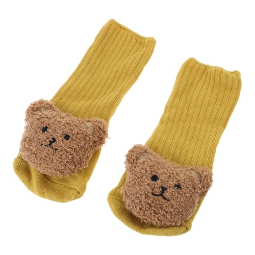 1pair Infant Warme Stiefel Baby Jungen Mädchen Cartoon Bären Winterschuhe Atmungsaktive Socken Kurzer Strumpf Kleinkinder Erste Walkers Elastizität Loser Mund von YUGSHNKFC