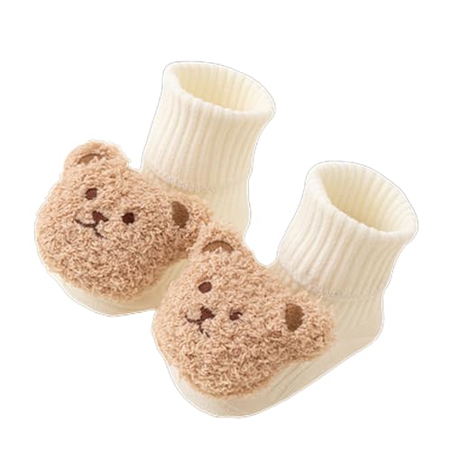 1pair Infant Warme Stiefel Baby Jungen Mädchen Cartoon Bären Winterschuhe Atmungsaktive Socken Kurzer Strumpf Kleinkinder Erste Walkers Elastizität Loser Mund von YUGSHNKFC
