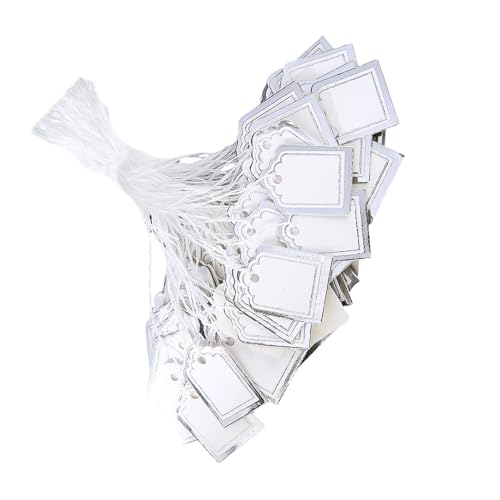 YUGSHNKFC 500pcs Goldene Vereitelten Trapezhänge Etiketten Vor Cut Löcher Massenmenge Einzelhandelsgeschäftspreise Marker Trapezpreis Etiketten Papier von YUGSHNKFC