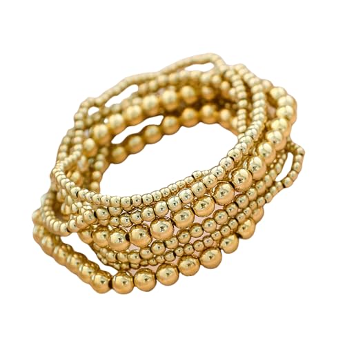 YUGSHNKFC 7 Stücke Modisches Armband Set Mit Goldenen Geometrischen Perlendekoration Für Trendige Frauen Und Stilvolle Erwachsene Trendige Handwerksarmbänder YUGSHNKFC 7 Stücke Modisches Armband Set Mit Goldenen Geometrischen Perlendekoration Für Trendige Frauen Und Stilvolle Erwachsene Trendige Handwerksarmbänder von YUGSHNKFC