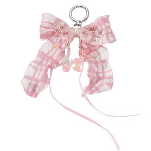 YUGSHNKFC Ästhetische Schlüsselanhänger Schöne Tasche Anhänger Charm Pearls Ribbon Bögen Schlüsselanlagen Zauber Für Frauen Geldbeutel Rucksack Dekoration Ästhetische Reize von YUGSHNKFC