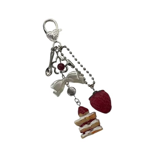 YUGSHNKFC Acryllegierung Kuchenhängeanhänger Keychain Mit Süßen Stilen Die Für Enthusiasten Und Modeliebhaber Geeignet Sind von YUGSHNKFC