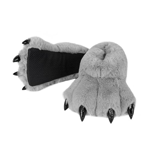YUGSHNKFC Animal Paws Slippers Plüsch Warme Haus Geschlossene Rückenschuhe Lustige Pelzige Klaue Neuheit Tierpfoten Für Erwachsene Fuzzy Warm War Warm von YUGSHNKFC