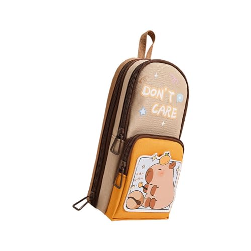 YUGSHNKFC Cartoon-Federmäppchen, große Kapazität, Federmäppchen, Stehender Stifthalter, Aufbewahrungstasche, Reise-Make-up-Pinselhalter, Tasche, einzigartiges Federmäppchen, D von YUGSHNKFC