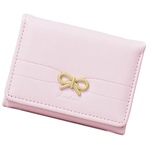 YUGSHNKFC Damen-Geldbörse, einfach, dreifach gefaltet, PU-Leder, kurze Geldbörse, klein, dreifach gefaltet, Geldkartenhalter, kompakte Brieftaschen für Damen, B, Mass Beauty von YUGSHNKFC