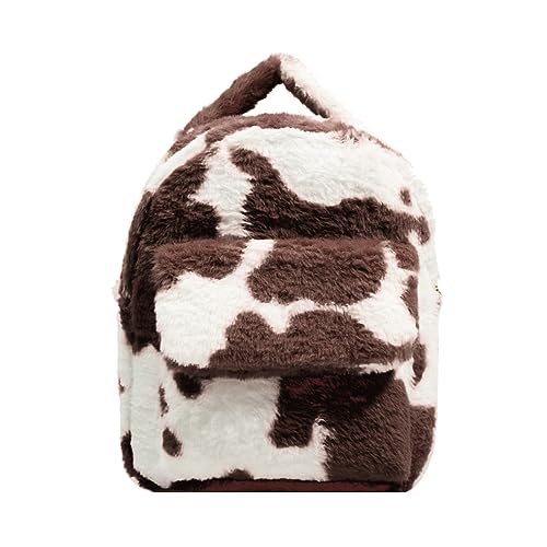 YUGSHNKFC Doppelgurt Umhängetasche Kuhdrucken Kleine Packbuchbags Große Kapazität Rucksack School College Rucksäcke Für Mädchen Teen Rucksack von YUGSHNKFC