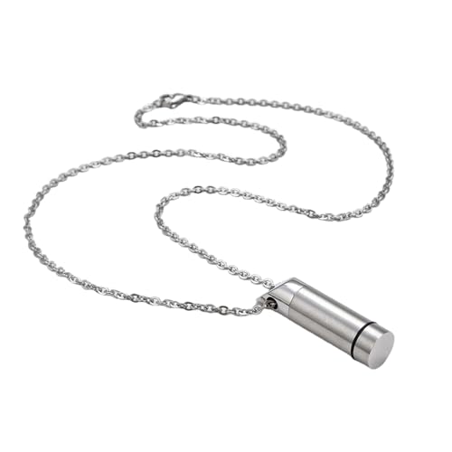 YUGSHNKFC Edelstahldüfte Diffusor Halskette Einstellbare Länge Schlüsselbeinkette Nachfüllbare Parfums Gefäßschmuck Trendy Offenbares Anhänger Halskette von YUGSHNKFC