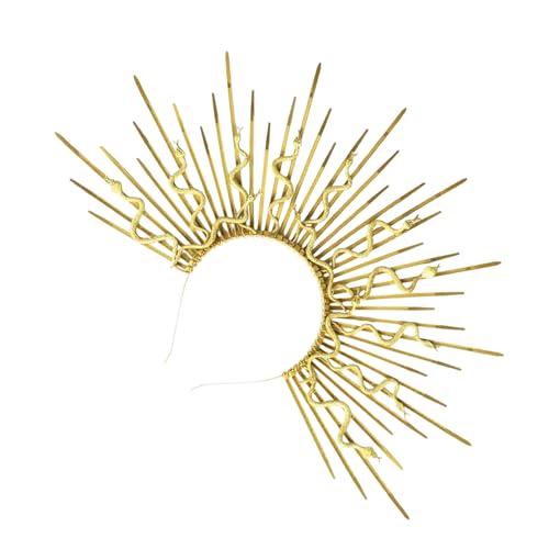 YUGSHNKFC Einzigartiger Punk-Schlangen-Haarreif für Erwachsene, Haarreif mit Metallic- und Schlangen-Cosplay-Dienstmädchen von YUGSHNKFC