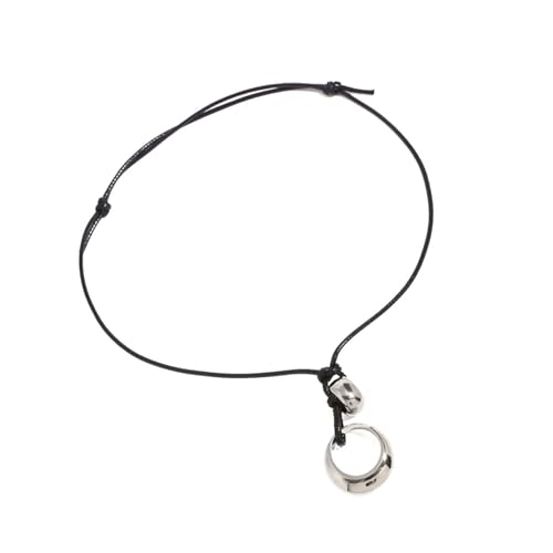 YUGSHNKFC Elegante, hohle runde Halskette, symbolisiert Liebe und Engagement für modische Frauen, Edelstahl von YUGSHNKFC