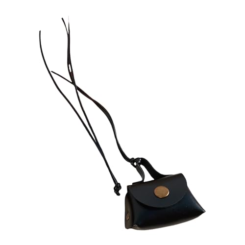 YUGSHNKFC Elegante Lederhalskette mit Münzgeldbörsen-Anhänger für Damen, lange Pulloverkette, Kopfhörer, Tasche, Charm-Halskette von YUGSHNKFC