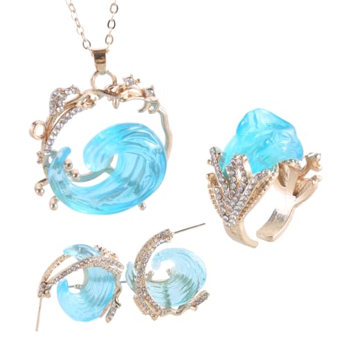 YUGSHNKFC Erfrischende Themen-Schmuckkollektion, stilvolle Halskette und Ohrringe, Schmuck-Set für trendige Frauen und Damen für den täglichen Gebrauch von YUGSHNKFC