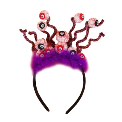 YUGSHNKFC Explodierender Augapfel Haarband für Erwachsene Tag des Todes Dark Series Hairhoop Halloween Stirnband Cosplay Party Zubehör von YUGSHNKFC