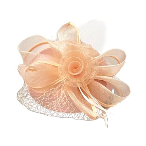 YUGSHNKFC Fascinator im Stil der 1920er-Jahre, mit Netzblumen, Kopfbedeckung mit Haarnadel, geeignet für verschiedene Anlässe von YUGSHNKFC
