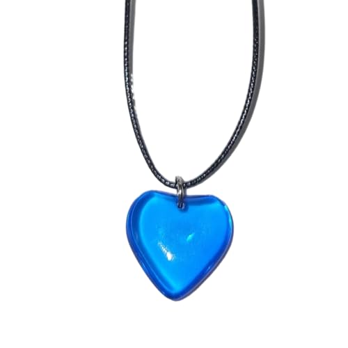 YUGSHNKFC Fashion Trend Loves Anhänger Schlüsselbeinkette Temperament einfach kalt verstellbar schwarz Seil Halskette, Liuli von YUGSHNKFC