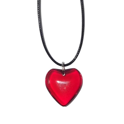 YUGSHNKFC Fashion Trend Loves Anhänger Schlüsselbeinkette Temperament einfach kalt verstellbar schwarz Seil Halskette, Liuli von YUGSHNKFC