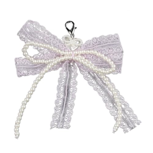 YUGSHNKFC Faux Pearls Und Spitzen Bogenknoten Abnehmbarer Schuhverzier Frauen Schnürsenkelviertel Charme Anspruchsvoller Schuhverziermodierschuh Charme von YUGSHNKFC