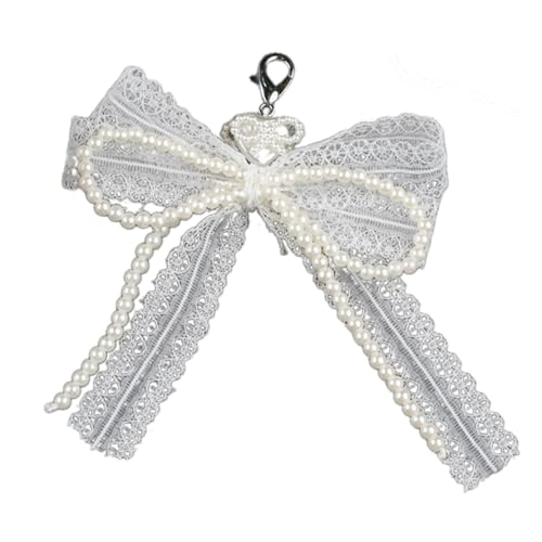 YUGSHNKFC Faux Pearls Und Spitzen Bogenknoten Abnehmbarer Schuhverzier Frauen Schnürsenkelviertel Charme Anspruchsvoller Schuhverziermodierschuh Charme von YUGSHNKFC